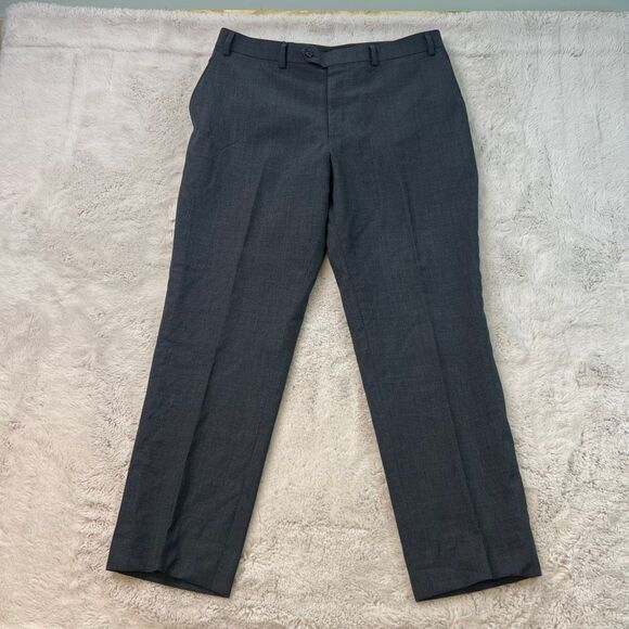 Lauren Ralph Lauren High Performance Wool Dress Pants Mens 36R Grey Trouser - Picture 1 of 7